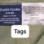 Faded Glory Olive Green Floral Print Faux Back Button Top Size M