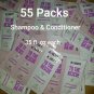 55 packs of Noughty 97% Natural Shampoo And Conditioner