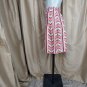Ann Taylor LOFT Peach & Brown cotton  Print  Size Zip Skirt Size 6