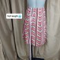 Ann Taylor LOFT Peach & Brown cotton  Print  Size Zip Skirt Size 6