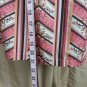 Ann Taylor LOFT Peach & Brown cotton  Print  Size Zip Skirt Size 6