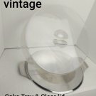 Mid century cake display / pan &lid 