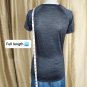 Reebok Gray &White Reflective Stripes Side Zip Pocket Top Size XS