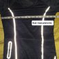 Reebok Gray &White Reflective Stripes Side Zip Pocket Top Size XS