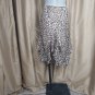 First Option beige brown animal print waterfall hem skirt size L