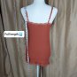 New Eye Candy Rustic Orange Lace Trim Adjustable Straps Tank Size M