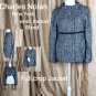Charles Nolan New York Wool ,Mohair Blend  Zip Full/ Crop Jacket Size 8