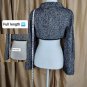 Charles Nolan New York Wool ,Mohair Blend Zip Full/ Crop Jacket Size 8