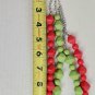 Fashion 2 Strand Pink & Green Bead Necklace