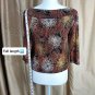 &Acirc;&nbsp;Ell Jay black printed twisted keyhole neckline top size SP