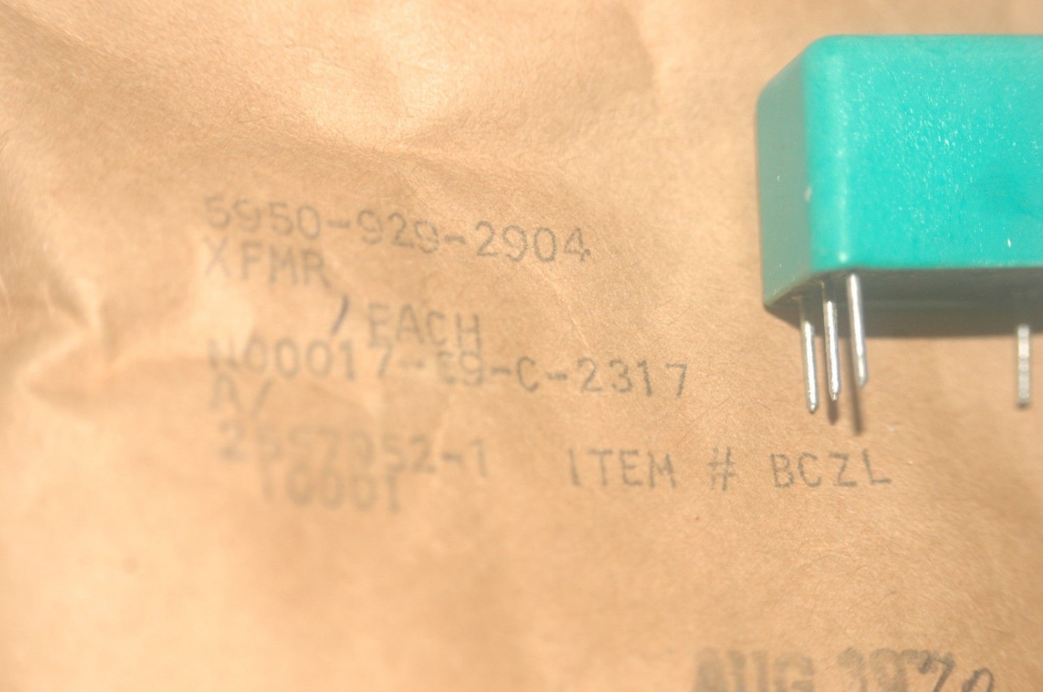 ALADDIN 711932 / 59509292904 Vintage Transformer Date Code6640