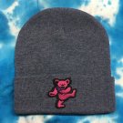 Grateful Dead Red Dancing Bear Gray Beanie