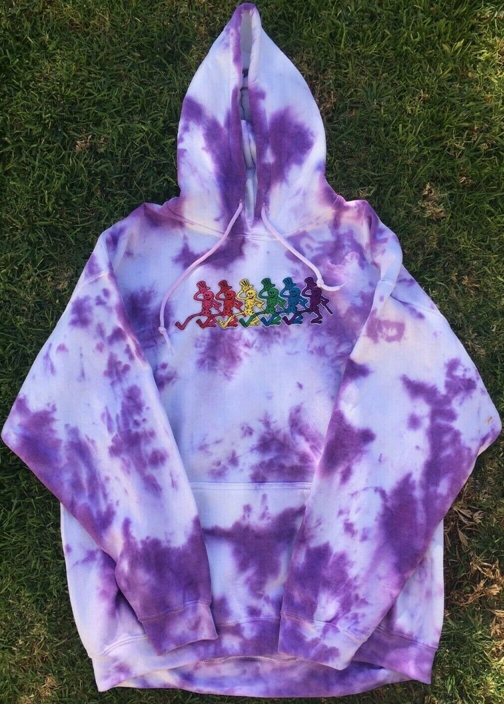 GRATEFUL DEAD--HOODIE-TYE-DYE SWEATSHIRT-PULLOVER MEDIUM