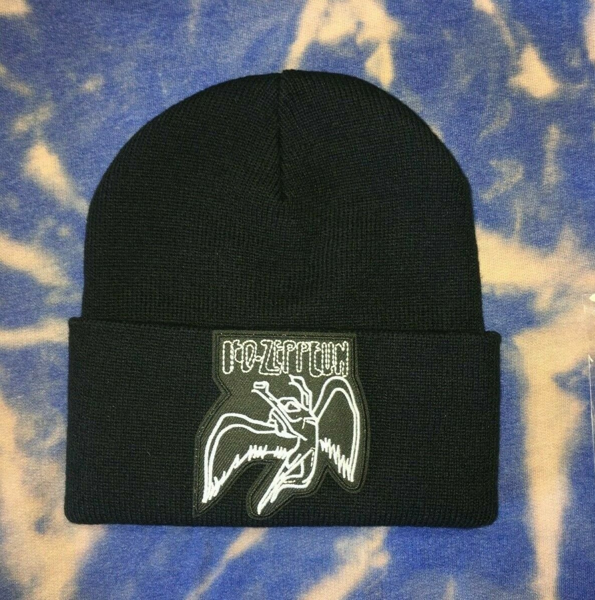 Led Zeppelin Swan Black Beanie One Size Fits All New