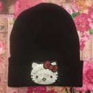 Hello Kitty Black Beanie One Size Fits All