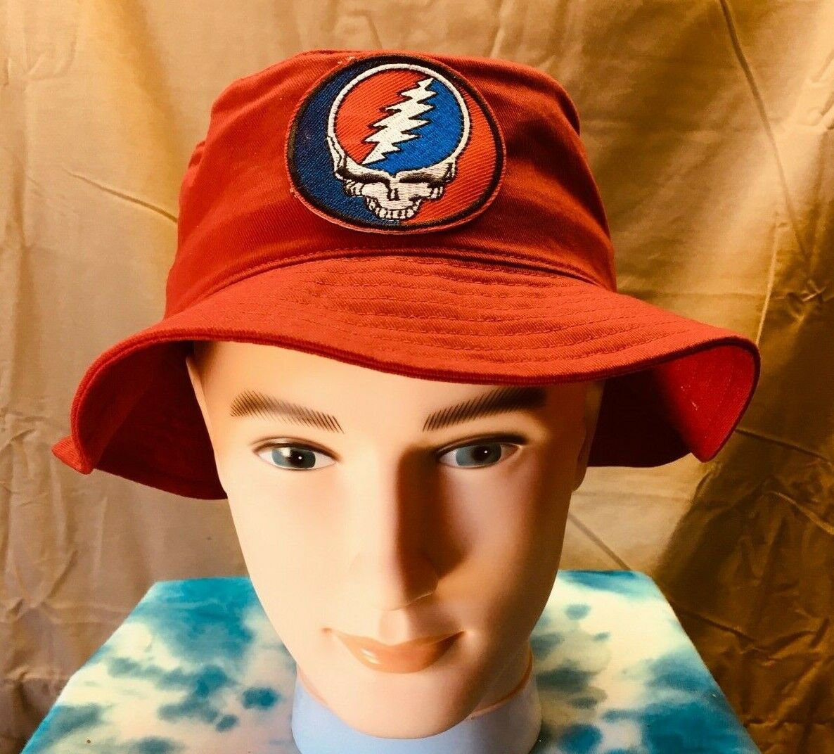 Grateful Dead Steal Your Face Red Bucket Hat New