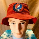 Grateful Dead Steal Your Face Red Bucket Hat New
