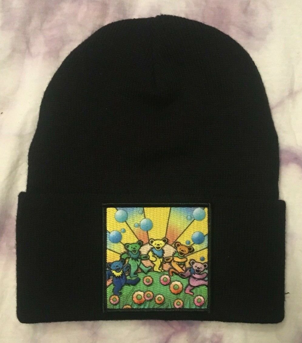 Grateful Dead Dancing Bears Black Beanie