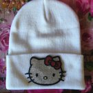 Hello Kitty White Beanie One Size Fits All