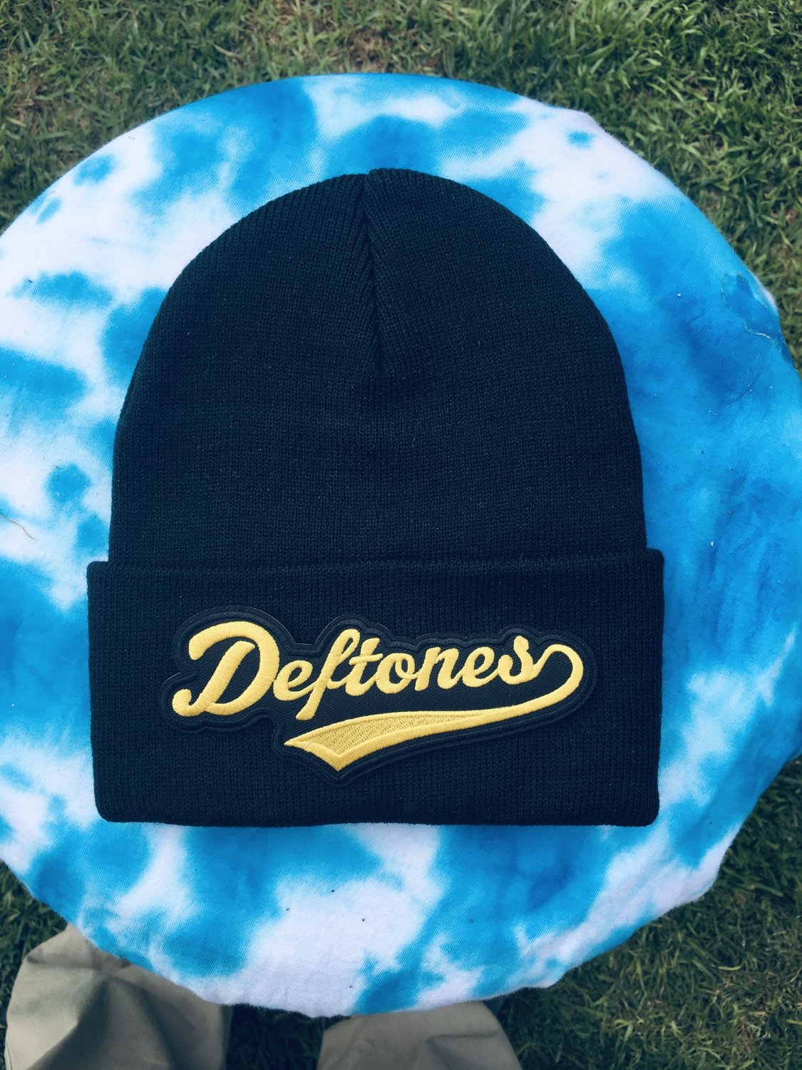 Deftones Black Beanie One Size Fits All Unisex