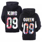 King Queen Hoodies Matching Couple Hoodies His&Her Sweatshirts Pullover Hooded