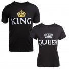 King & Queen Couple Black Short sleeve T-shirt