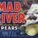 1930s MAD RIVER Fruit Crate Label
