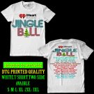 i heart radio.jingle ball tour dates 2017-18 white tshirt.two side.s-2xl code a2