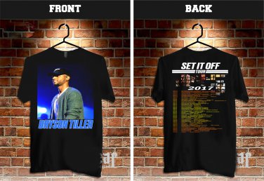 bryson tiller tour dates 2017-18 black two side size s-2xl code 02
