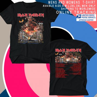 iron maiden 2019 black two side s-3xl code 1