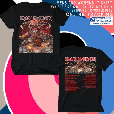 iron maiden 2019 black two side s-3xl code 5