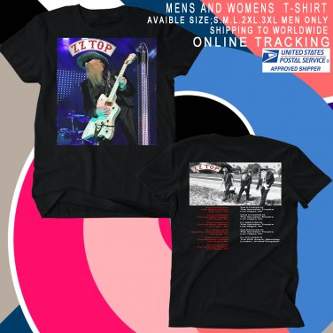 zz top 2019 black two side s-3xl code 03