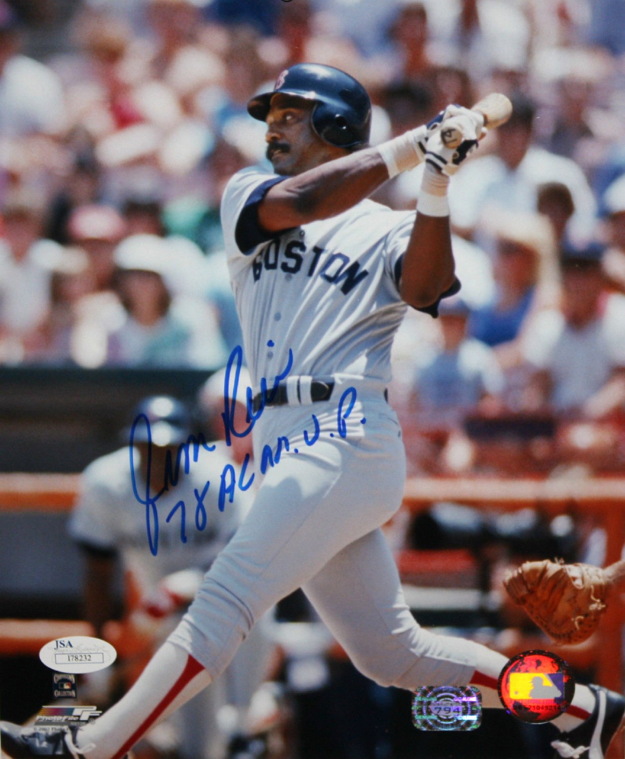 Jim Rice Boston Red Sox Signed Autographed 8x10 Photo JSA