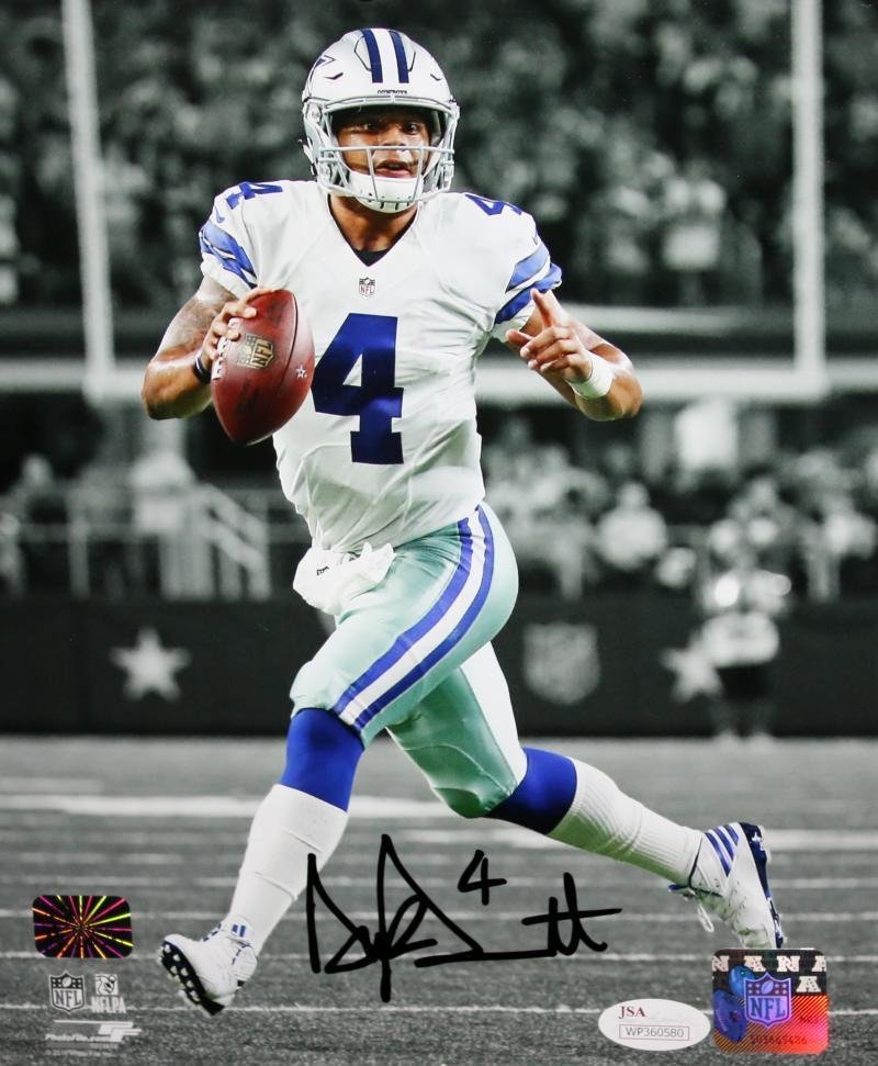 Dak Prescott Dallas Cowboys Autographed Signed 8x10 Photo JSA