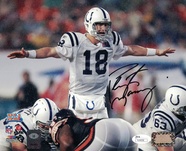 Peyton Manning Indianapolis Colts Autographed Signed 8x10 Photo JSA