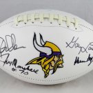 Purple People Eaters Autographed Signed Minnesota Vikings Logo Football JSA