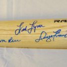 Jim Rice, Fred Lynn, & Dwight Evans Boston Red Sox Signed Autographed Baseball Bat JSA