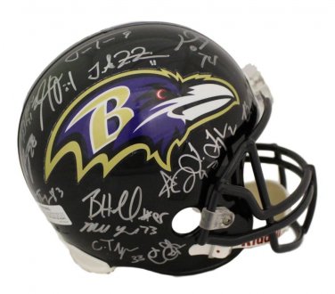 2012 Baltimore Ravens (27 Sigs) Autographed Signed SB XVLII Helmet JSA