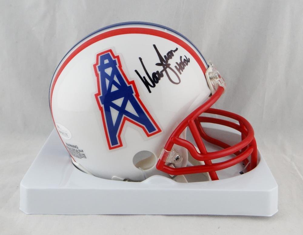 Warren Moon Signed Autographed Houston Oilers Mini Helmet COA