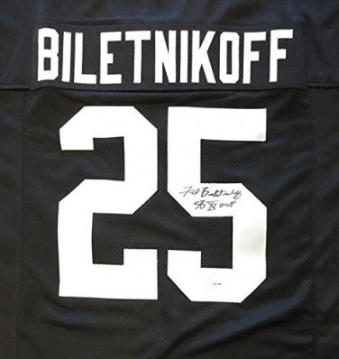 Fred Biletnikoff Autographed Signed Oakland Raiders Jersey PSA