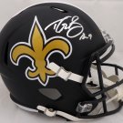 Drew Brees Autographed Signed New Orleans Saints Matte Black Full Size Speed Helmet BECKETT