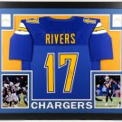 Philip Rivers Autographed Signed Chargers Framed Jersey BECKETT