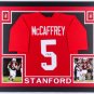 Christian McCaffrey Autographed Signed Framed Stanford Cardinals Jersey JSA