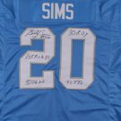 Billy Sims Autographed Signed Detroit Lions Jersey JSA