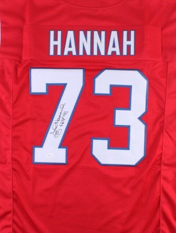 John Hannah Autographed Signed New England Patriots Jersey JSA