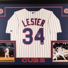 Jon Lester Autographed Signed Framed Chicago Cubs Jersey PSA/DNA