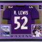 Ray Lewis Autographed Signed Framed Baltimore Ravens Jersey JSA