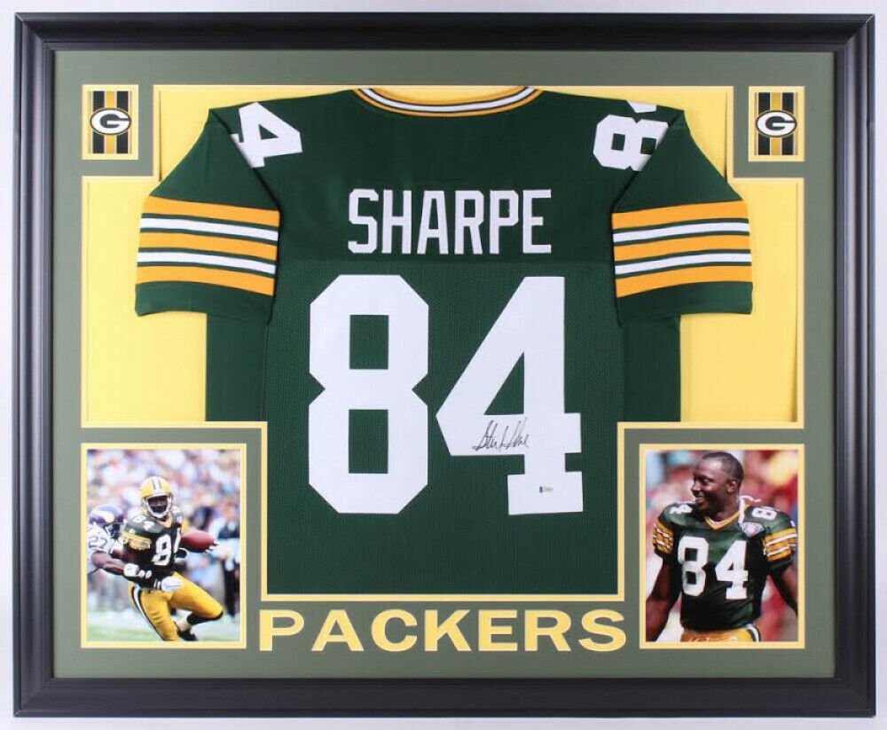 Sterling Sharpe Autographed Signed Green Bay Packers Framed Jersey BECKETT