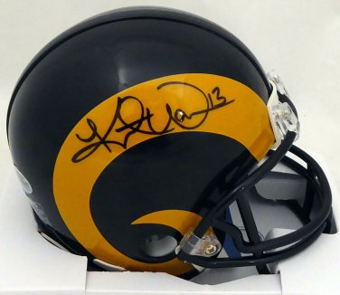 Kurt Warner Autographed Signed Rams Mini Helmet BECKETT