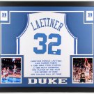 Christian Laettner Autographed Signed Framed Duke Blue Devils Jersey JSA
